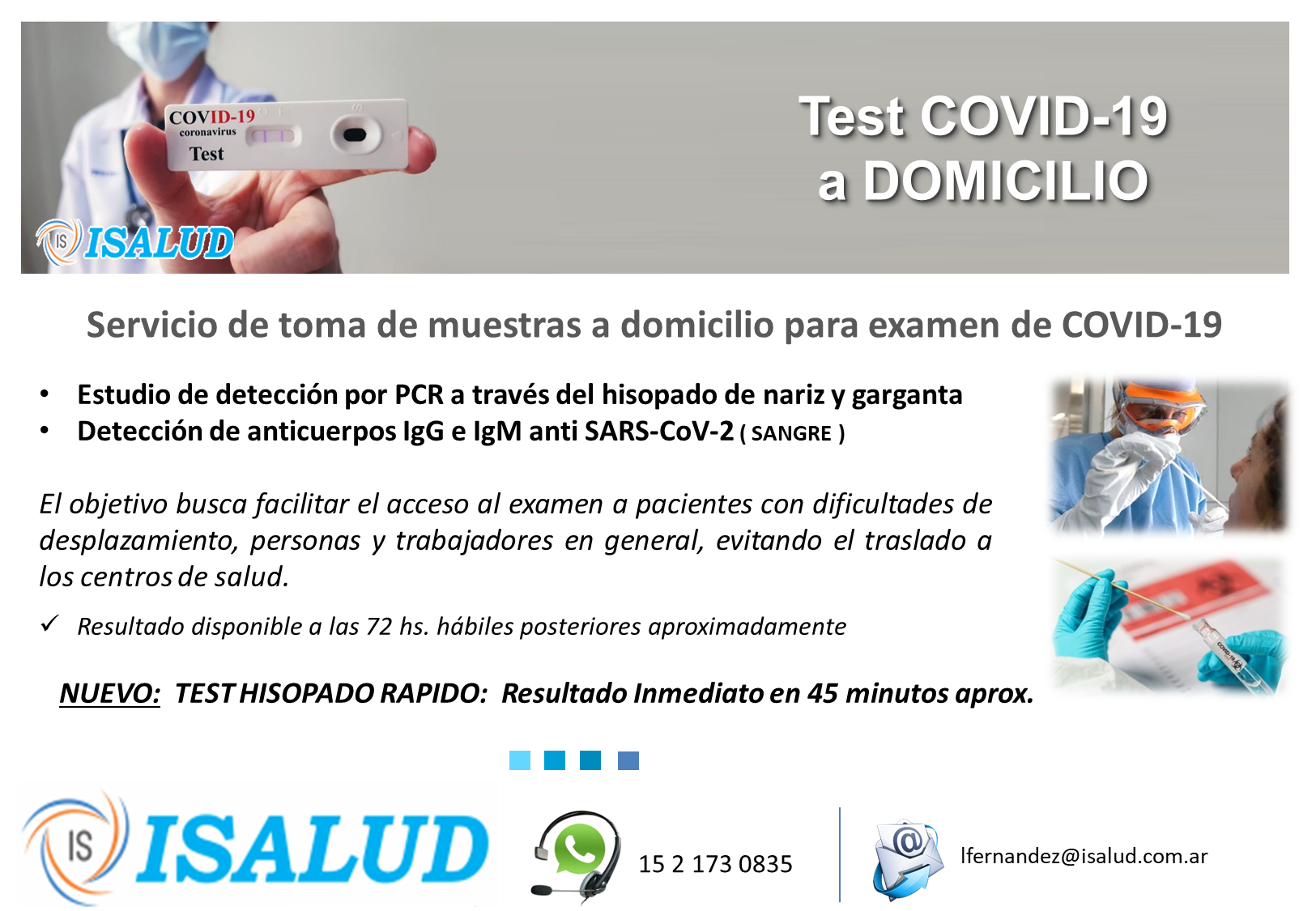Test Covid-19 a Domicilio
